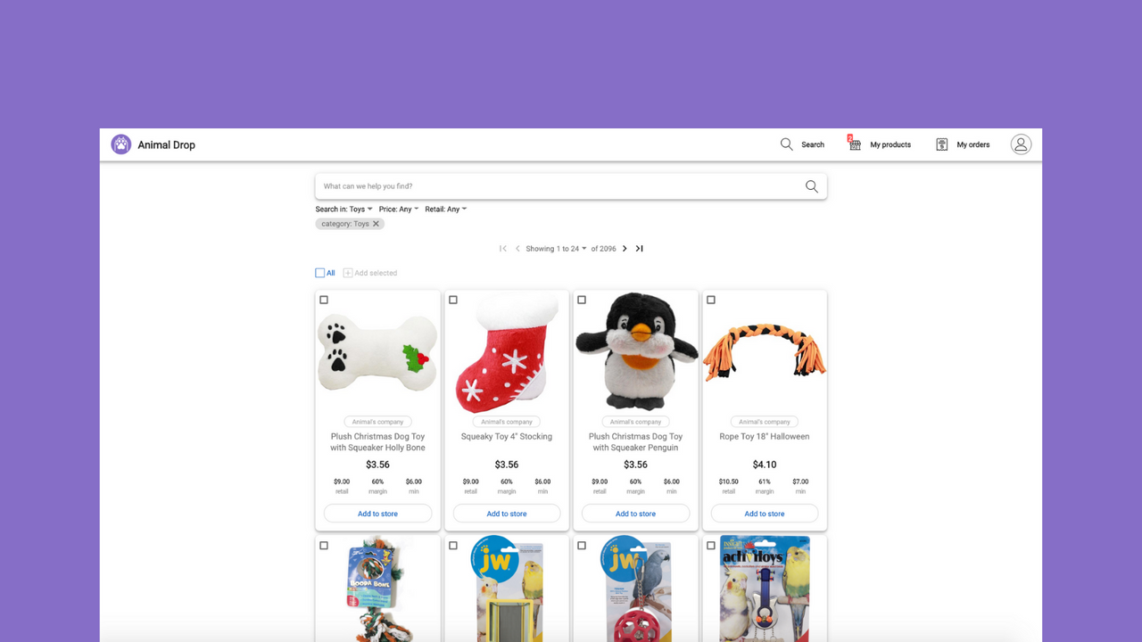 Product Search Page