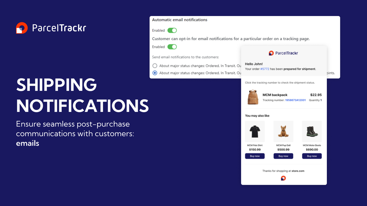 Shopify Order Tracking App | Email Order Notifications