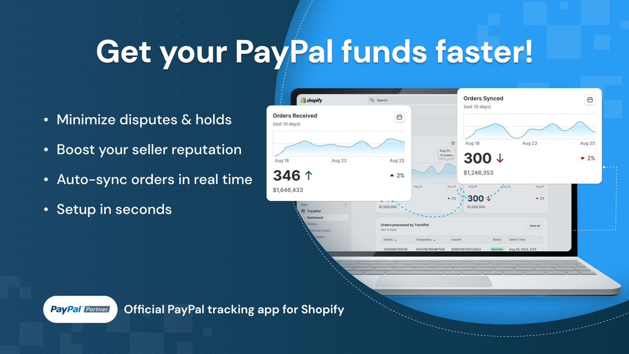 TrackiPal - Sync PayPal Tracking for Shipped Orders in Real Time