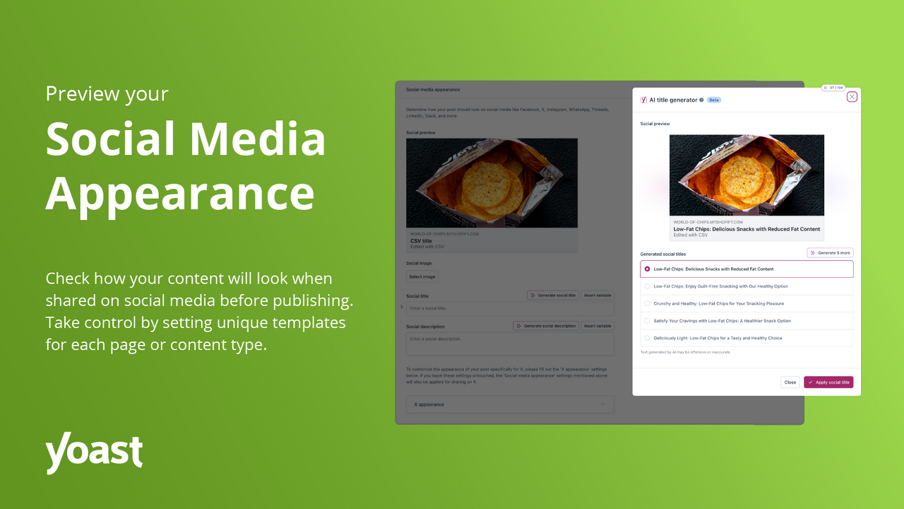 Image showcasing the Social Media Appearance tool