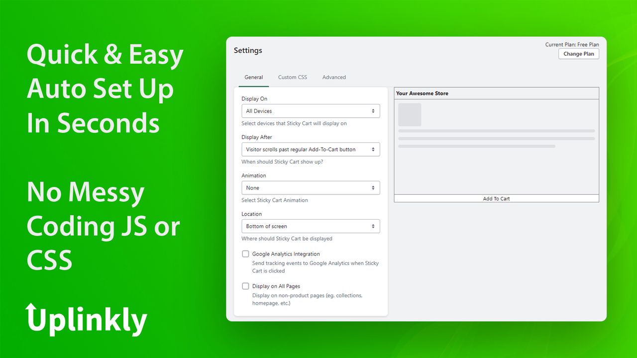 Sticky Cart is quick and easy to set up