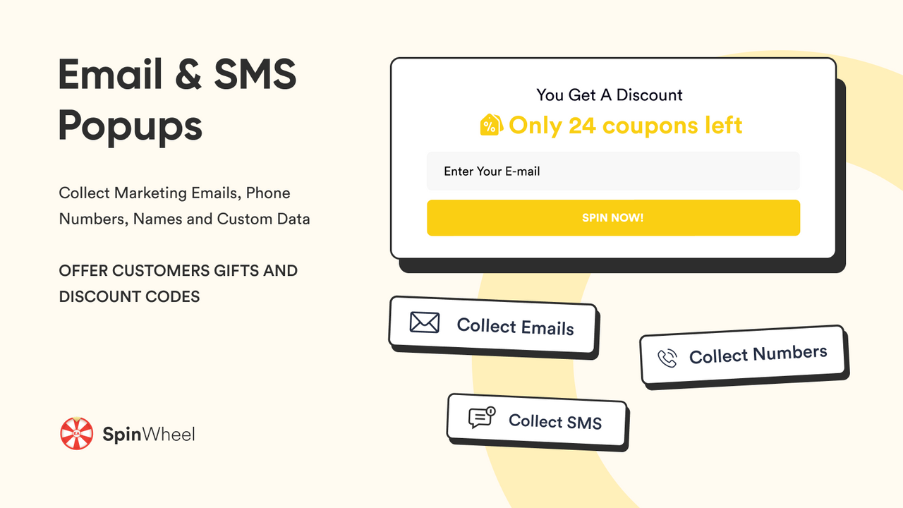 SMS Pop Up, SMS Popup, Email Pop up, Email Pop up, Newsletter