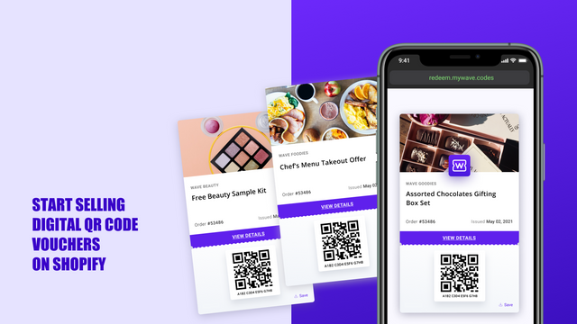 Gift & Paid Vouchers (QR code)