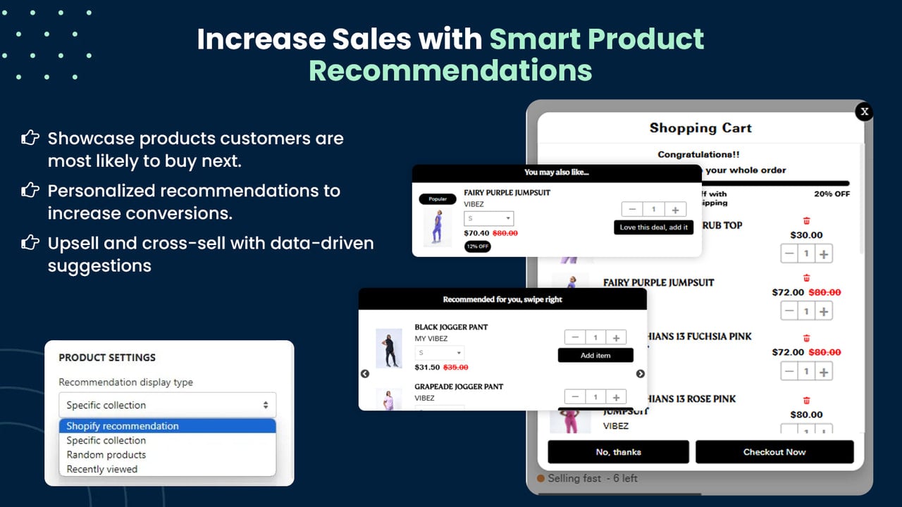 Smart product recommendations