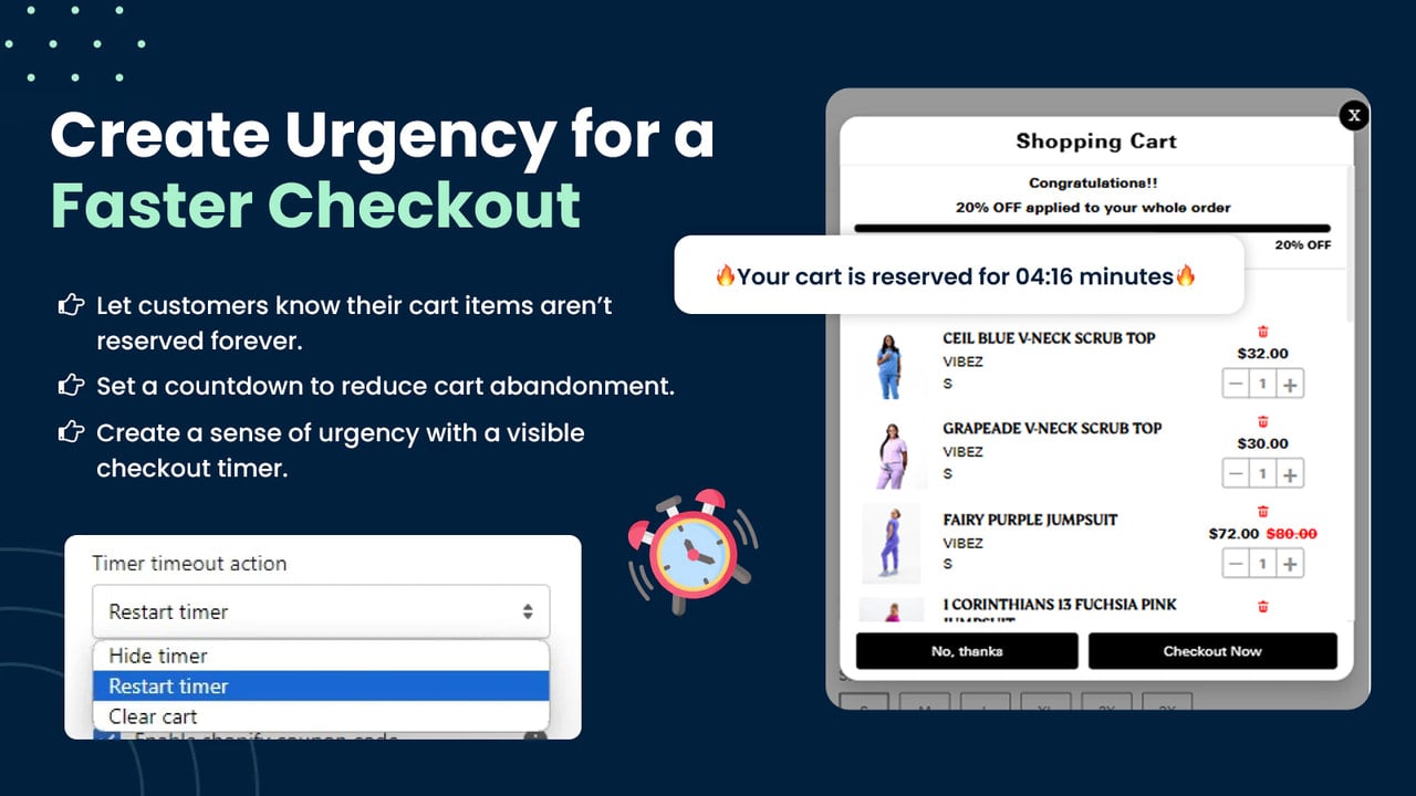 Create urgency for faster checkout