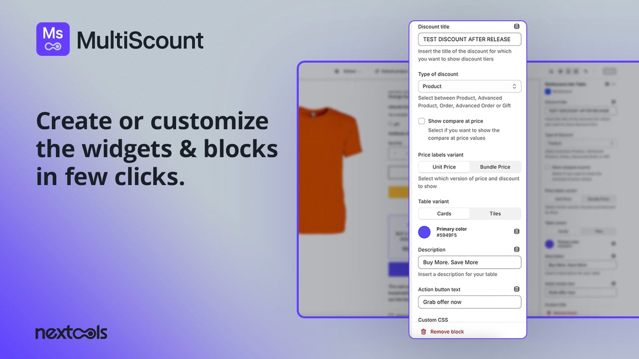 multiscount: stackable and tiered discount