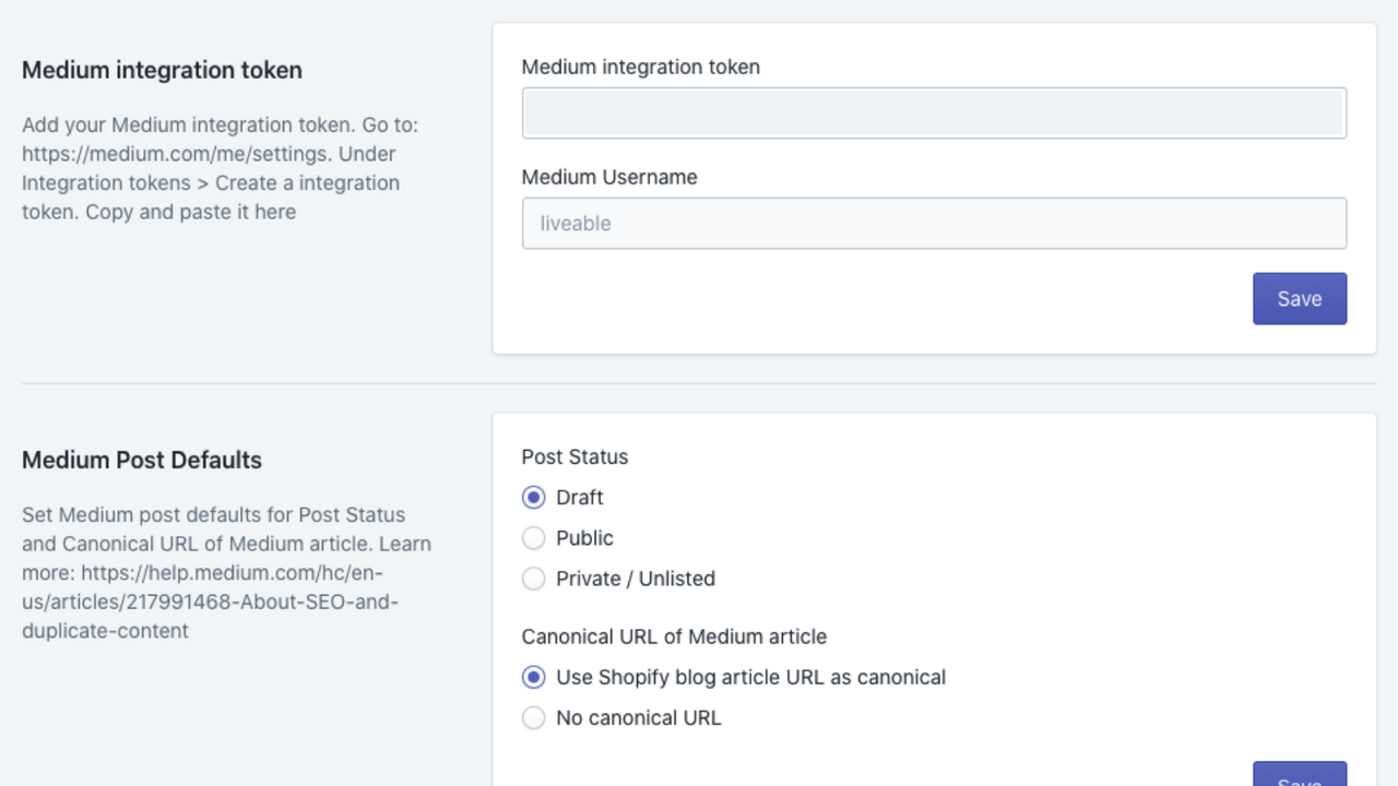 Set up Medium Configuration