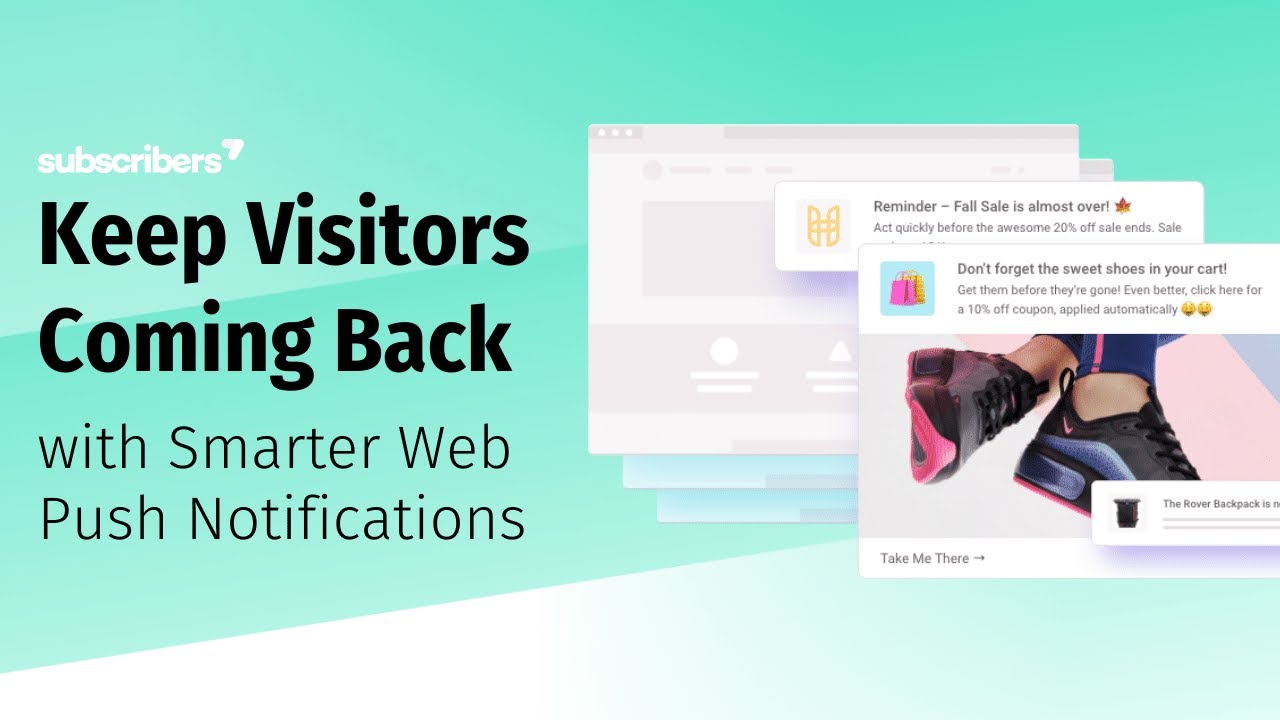 Boost conversions with targeted web push notifications that re-engage customers even after they leave your site.