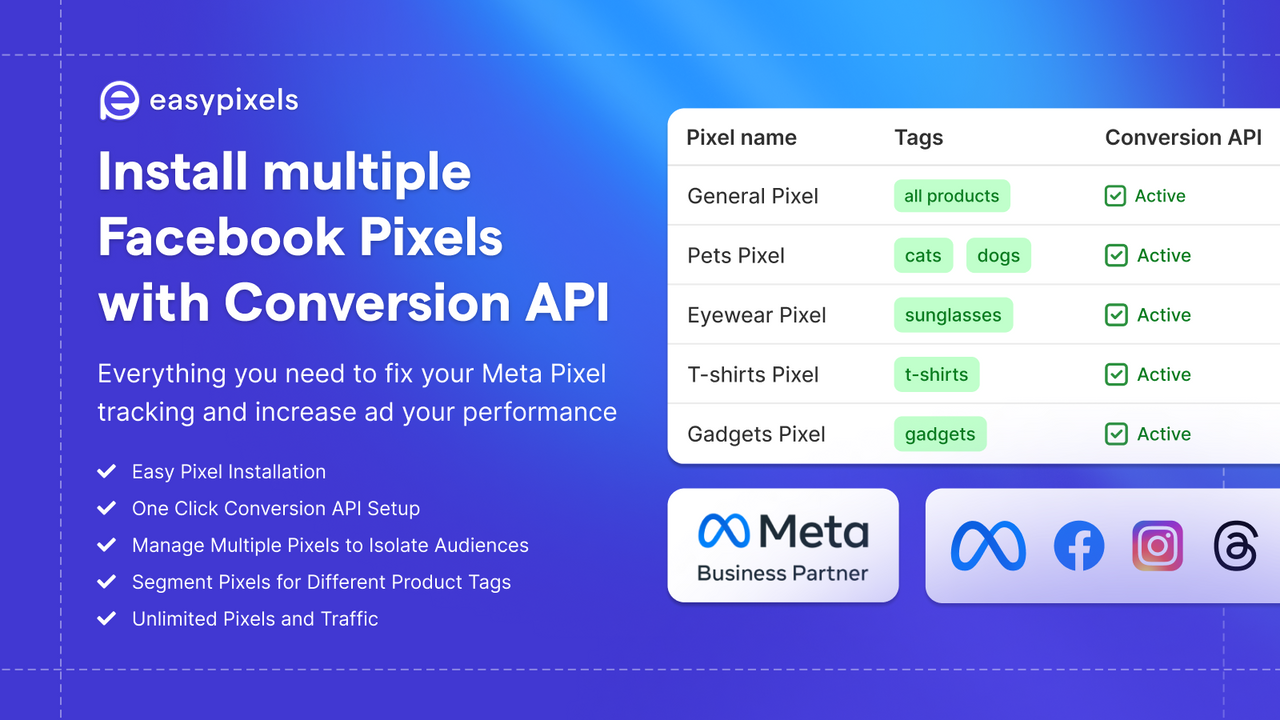 Easily Install & Manage Multiple Facebook Pixels