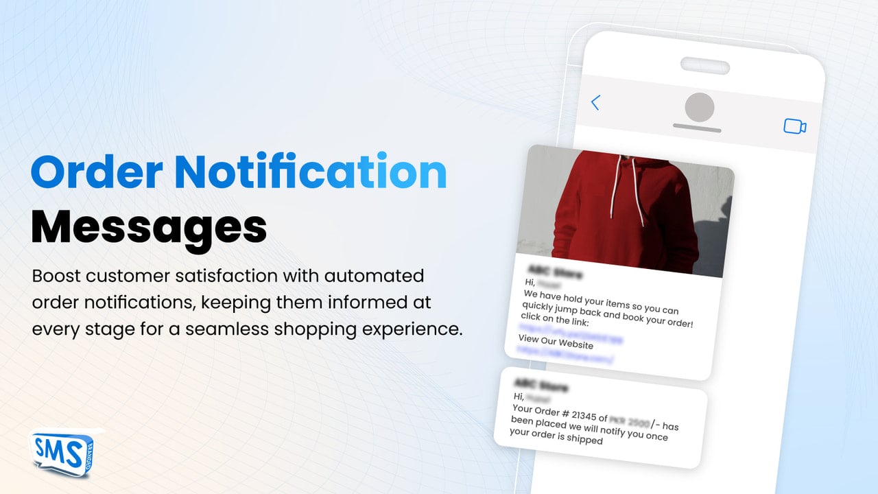 Order Notifications - Branded SMS Pakistan