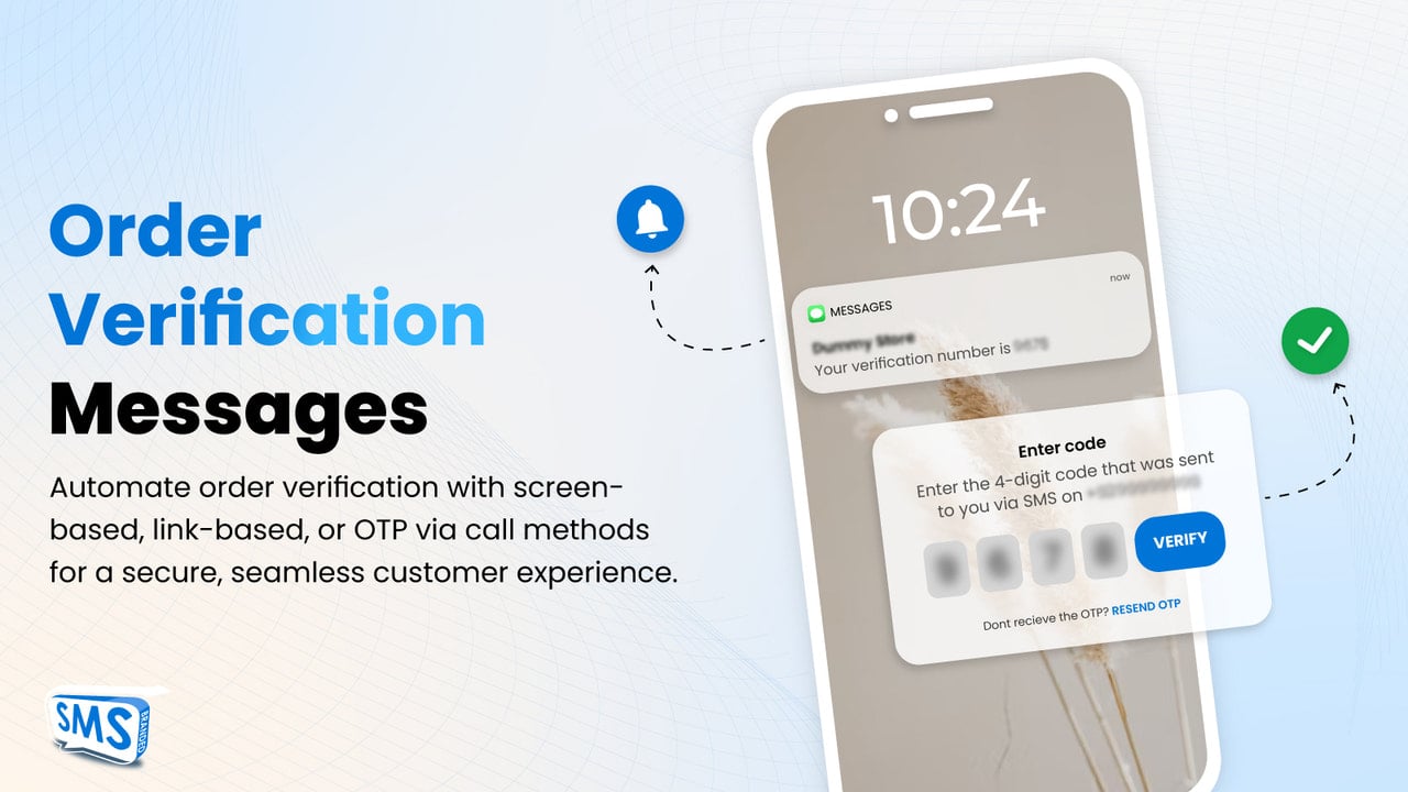 Order Verification OTP - Branded SMS Pakistan