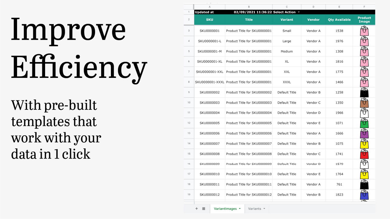 Improve efficiency with pre-built templates for stock takes