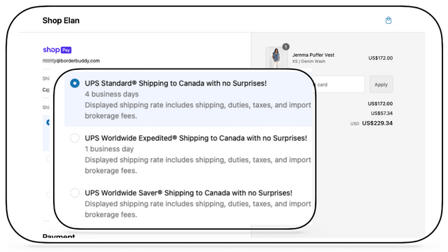 DDP Shipping ‑ Canada Duty App