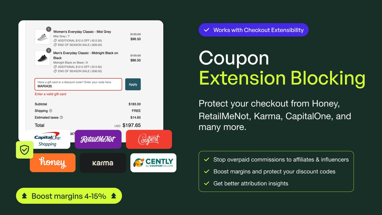 Remove coupon pop ups