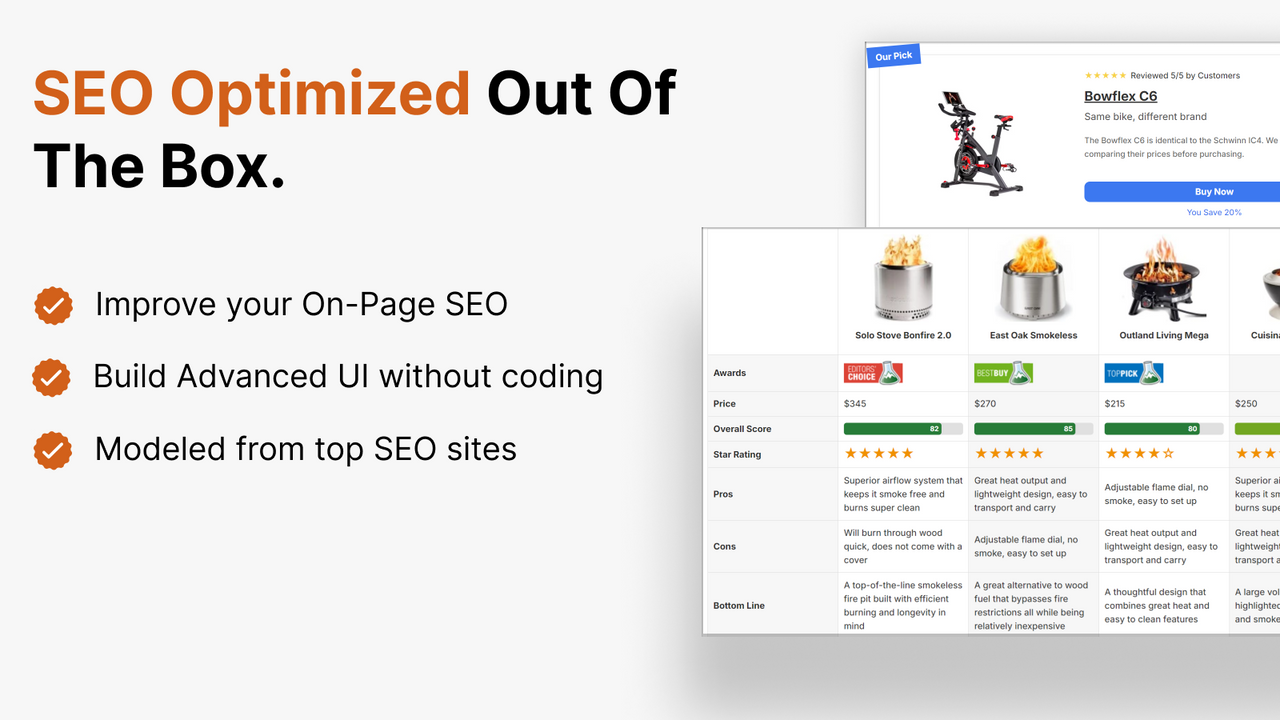 SEO Optimized Out of the box