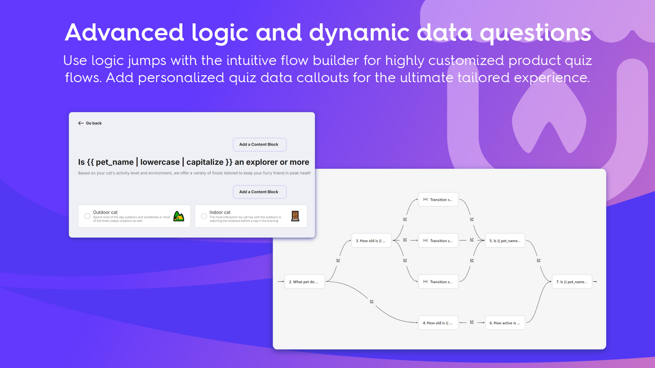 Create quizzes using advanced logic and dynamic data