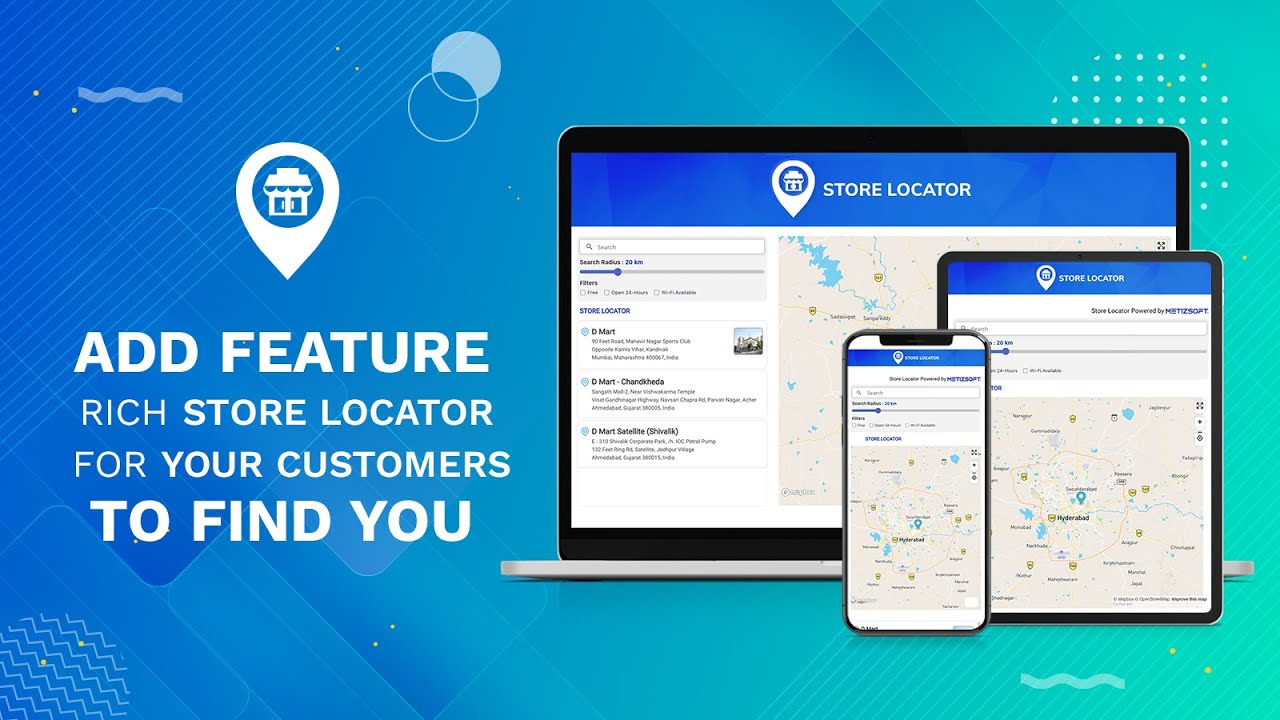 Easily create a searchable map of multiple store locations with customizable filters for your customers.