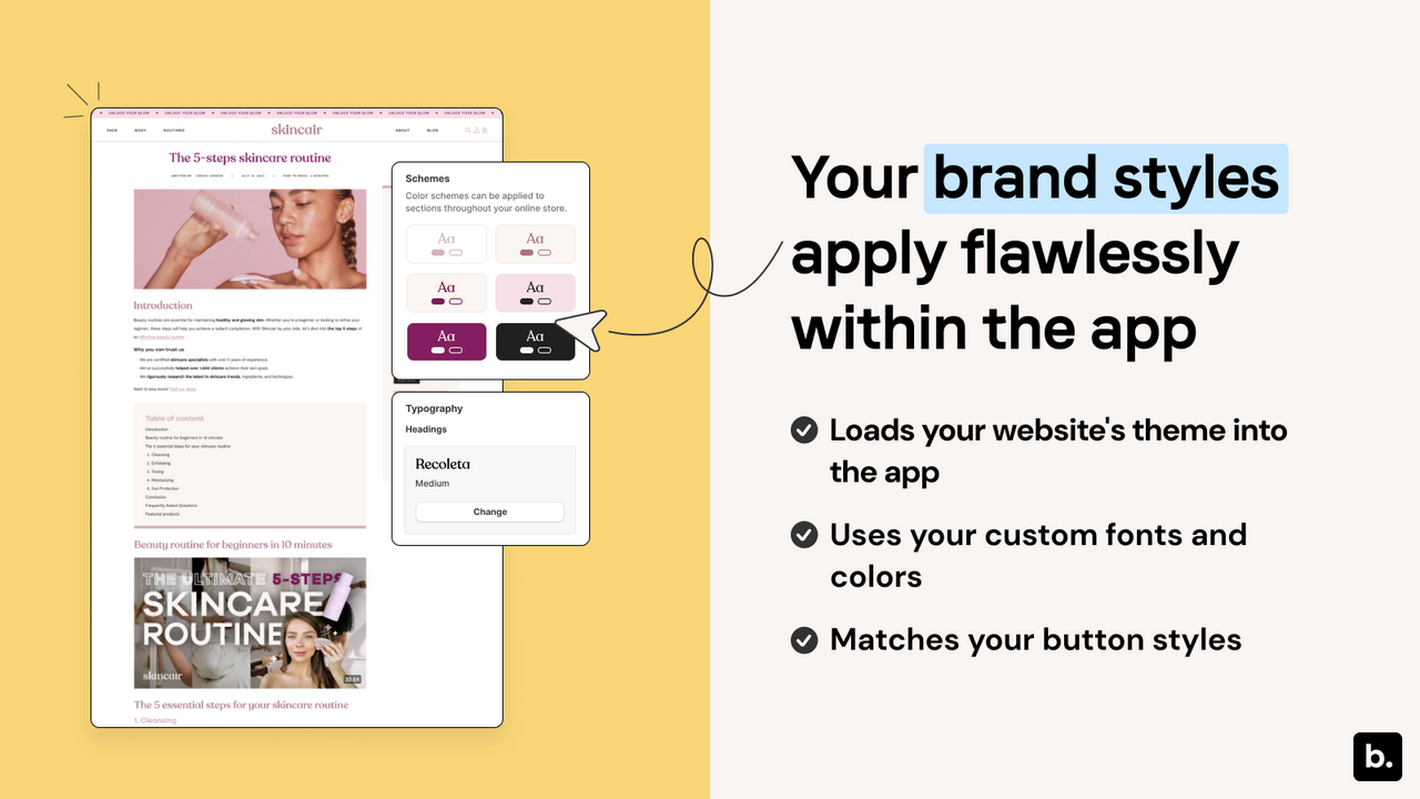 Import your theme and brand style