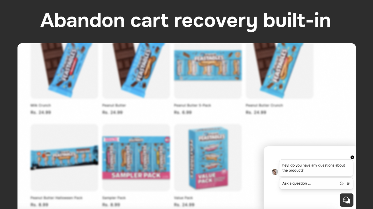 AI Chatbot for Abandon cart recovery through Live chat