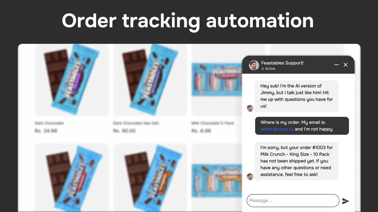 AI Chatbot using ChatGPT for Order tracking through live chat