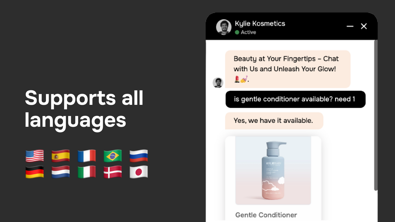 AI chatbot supports all languages for product recommendations