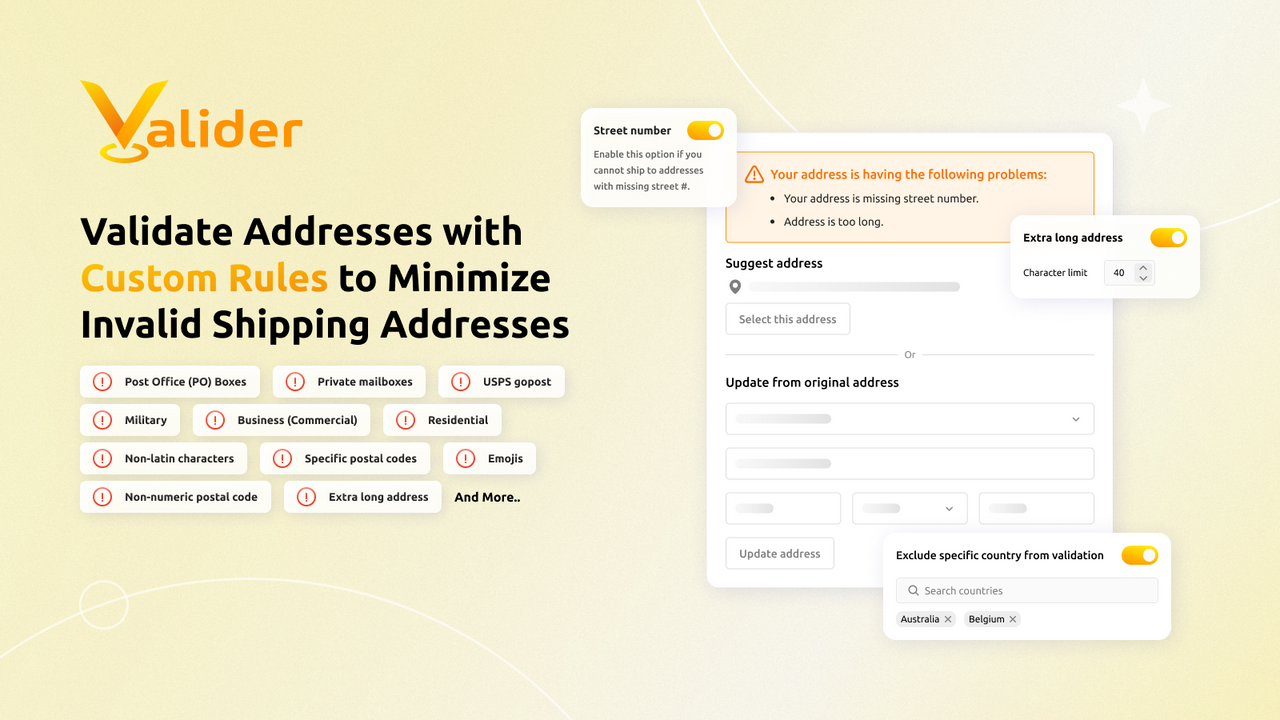 Validate Addresses to Minimize Invalid Shipping Addresses