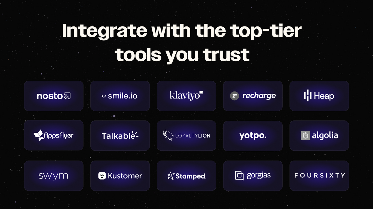 Plug into your favorite powerful platforms to scale fast