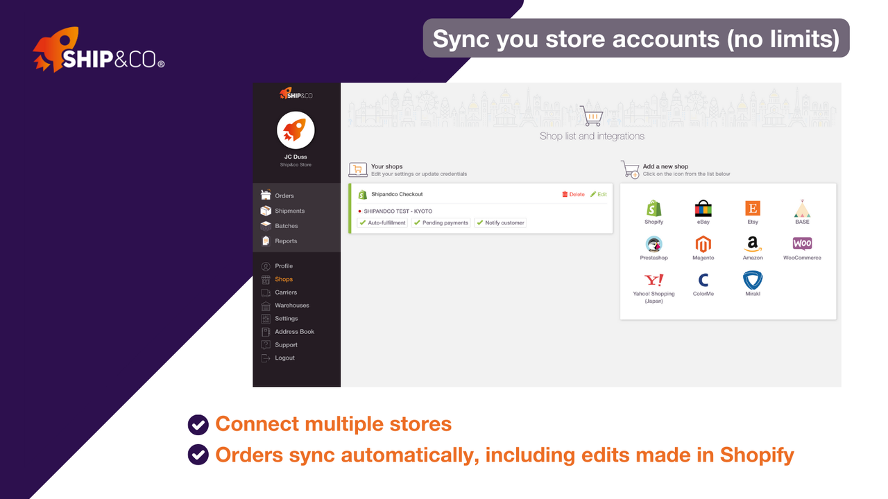 Sync your store account