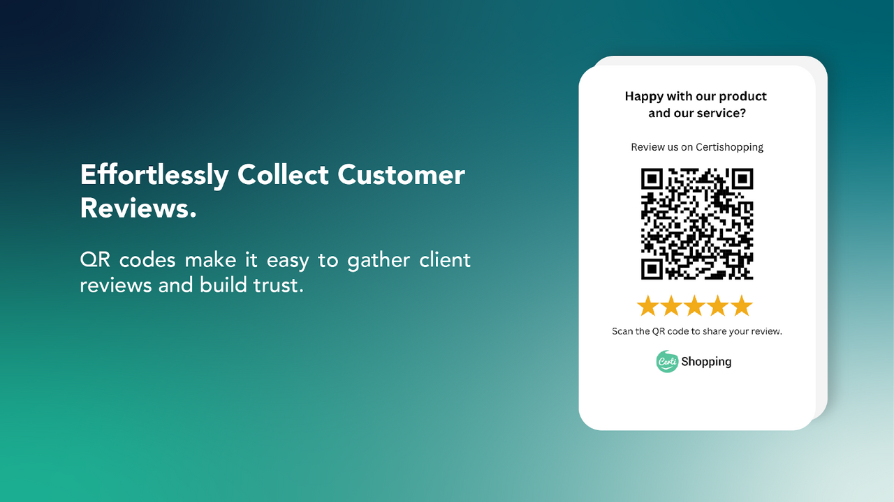 Generate your QR code to collect customer reviews