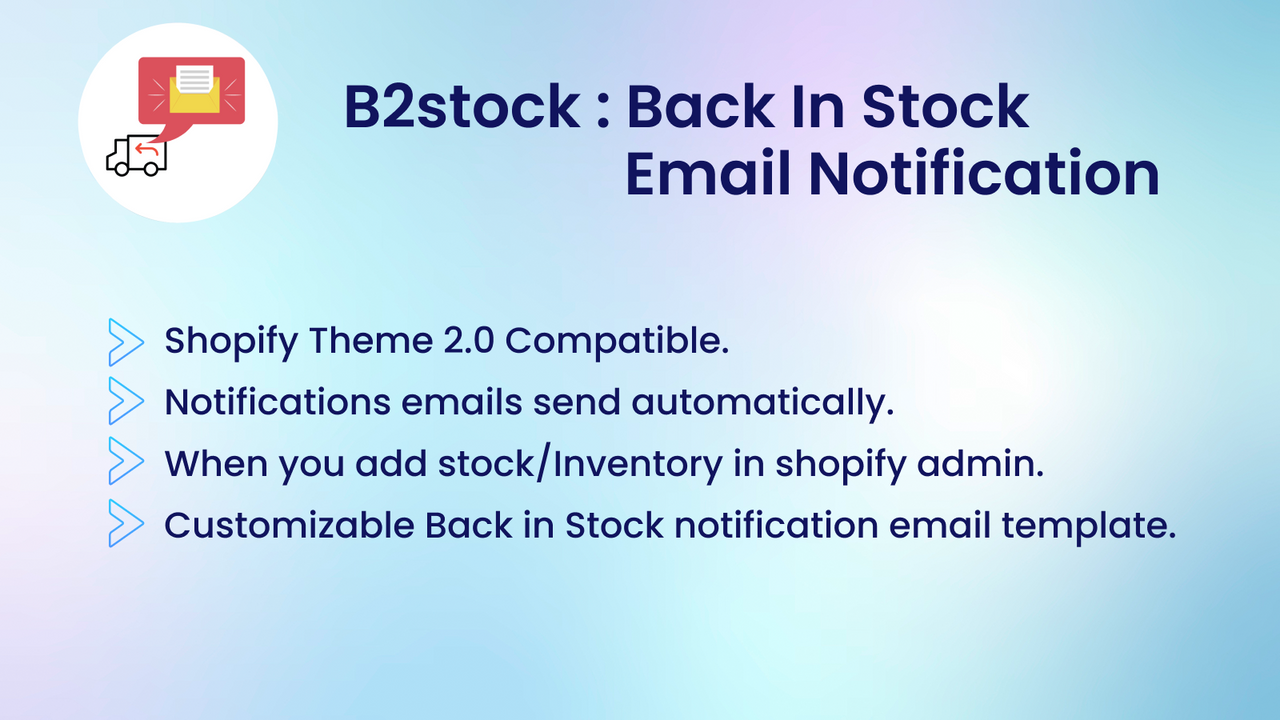 B2stock: Back In Stock notify