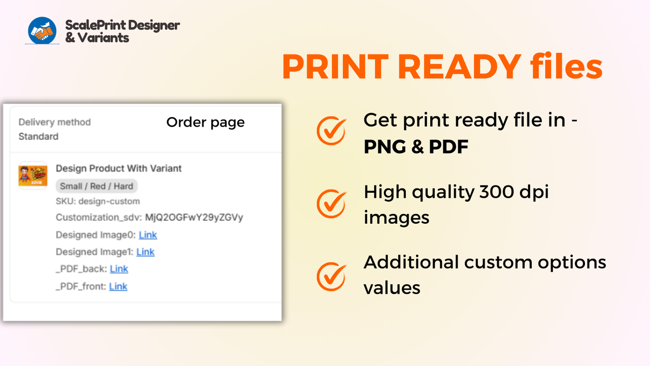 Print ready file Web to print product designer for Shopify