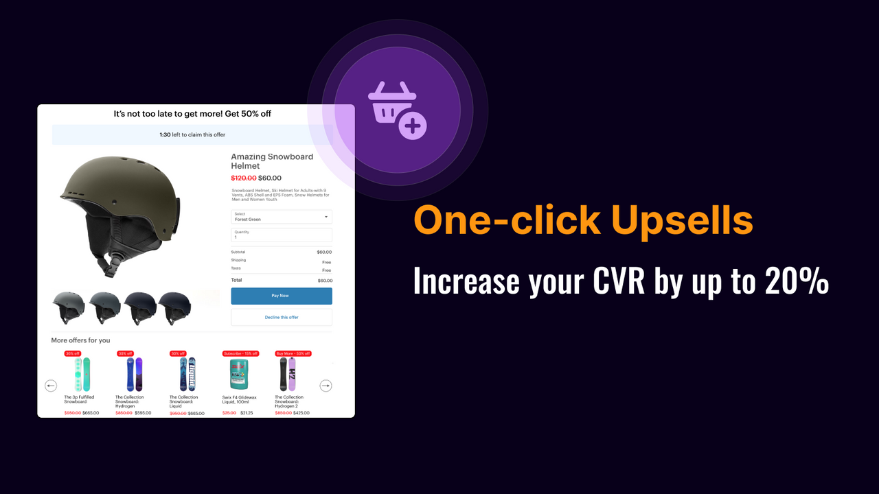 One-click Upsell and cross sell ai powered. boost conversion