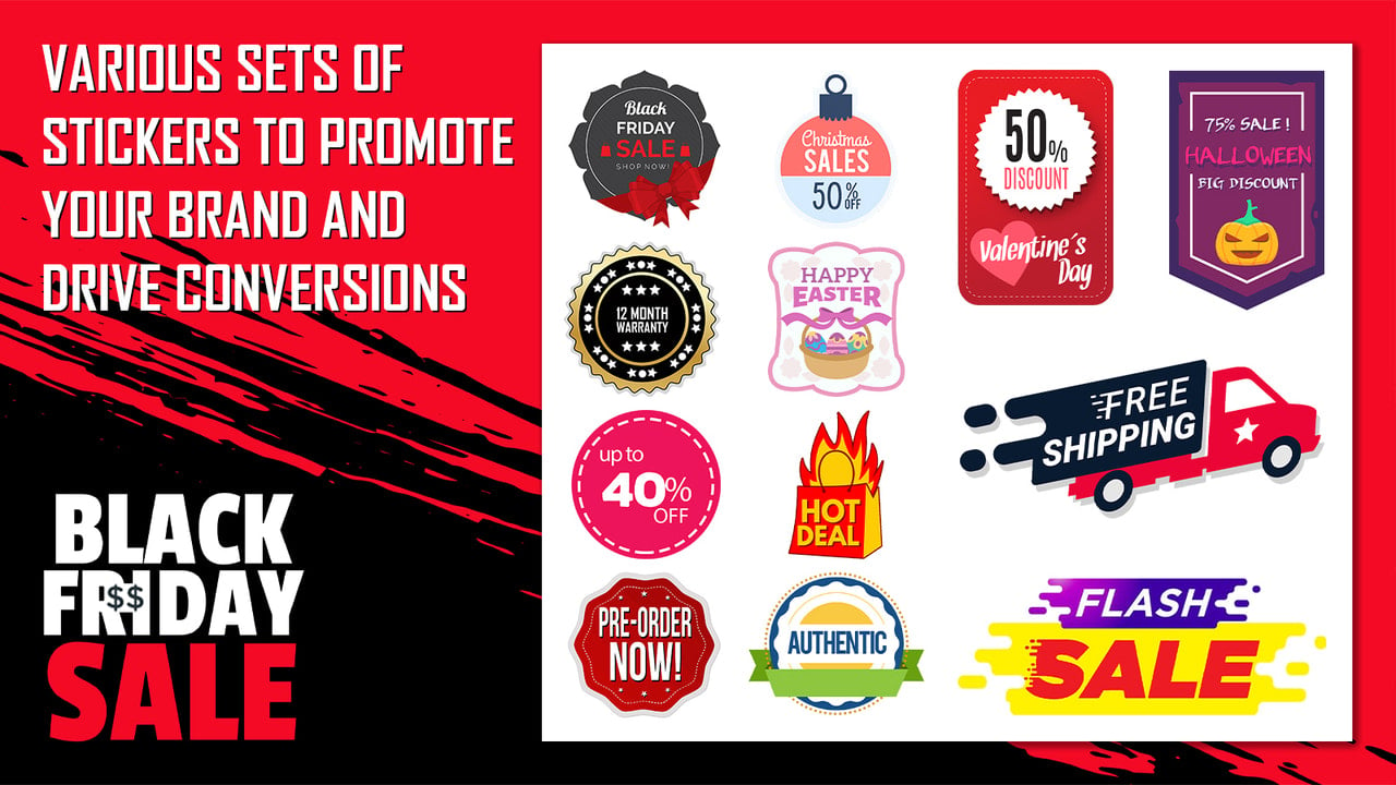 3000+ Stickers to promote your brand and drive conversion