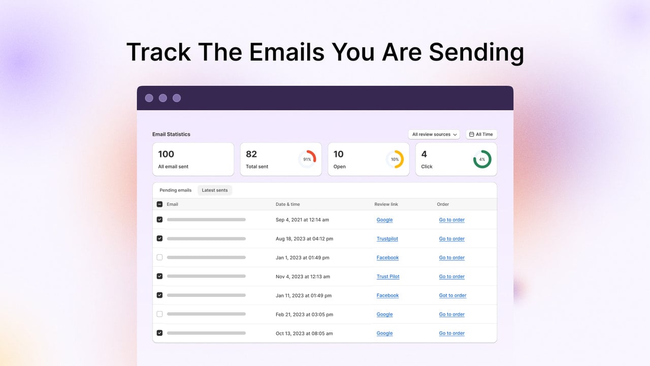 Track every email you are sending