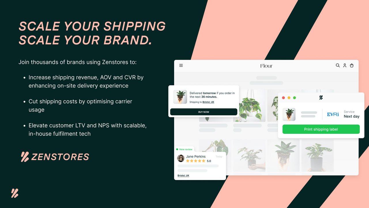 Zenstores is the Delivery experience platform built for Shopify