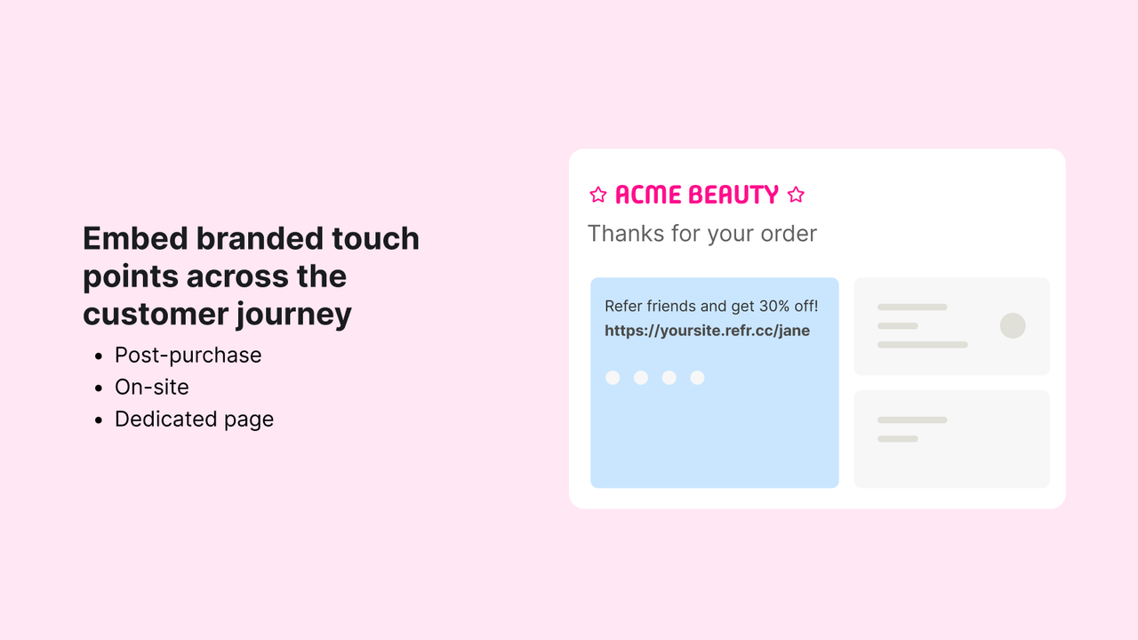 Embed branded touch points across the customer journey