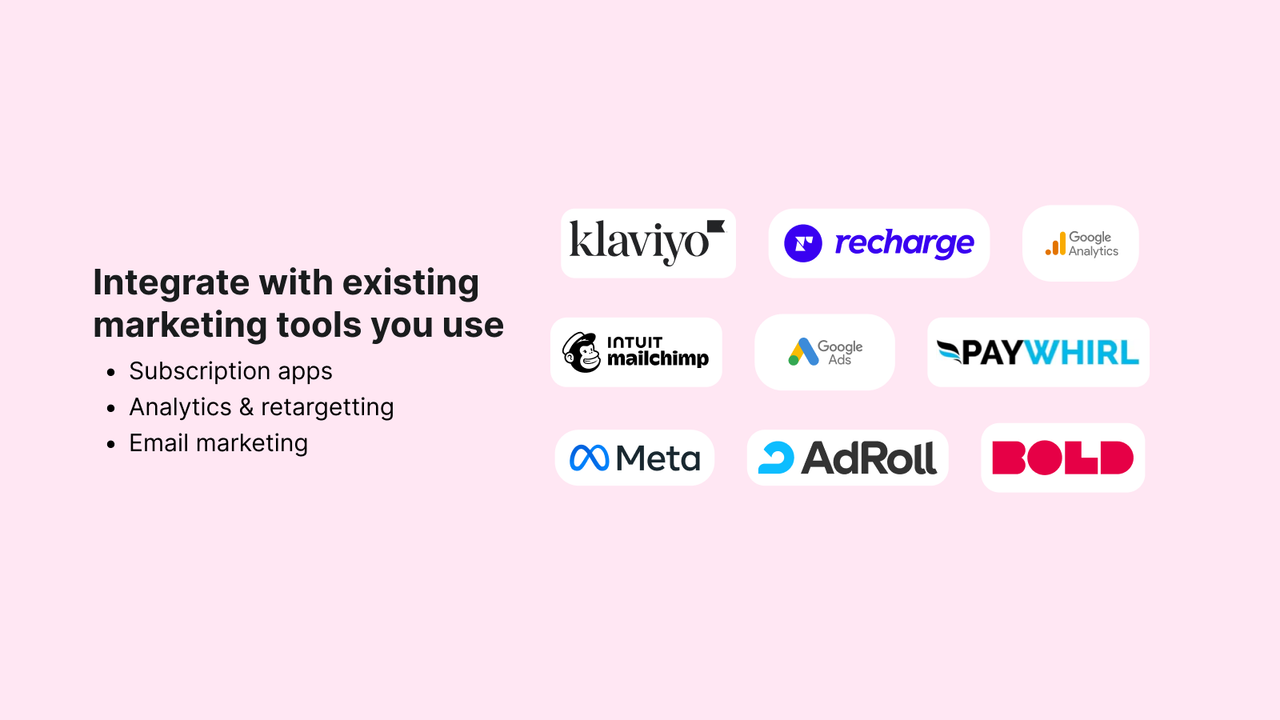 Integrate with existing marketing tools you use