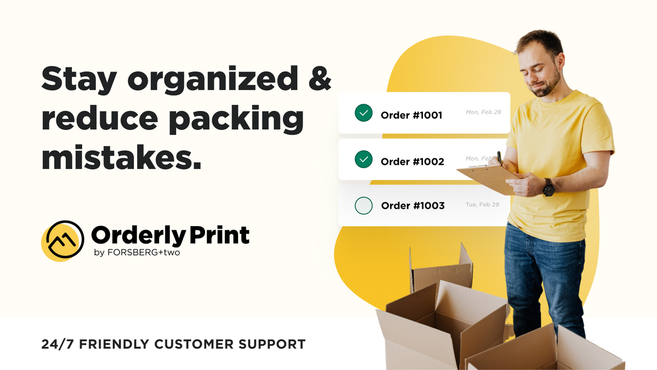 Orderly Print ‑ Pack & Invoice