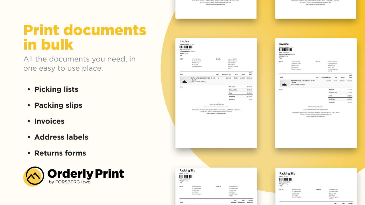 All the order printer documents you need in once place