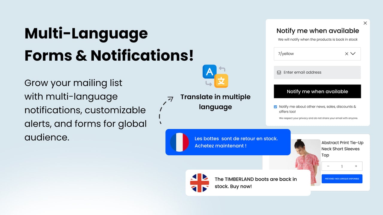 Multi-Language Forms & Notifications