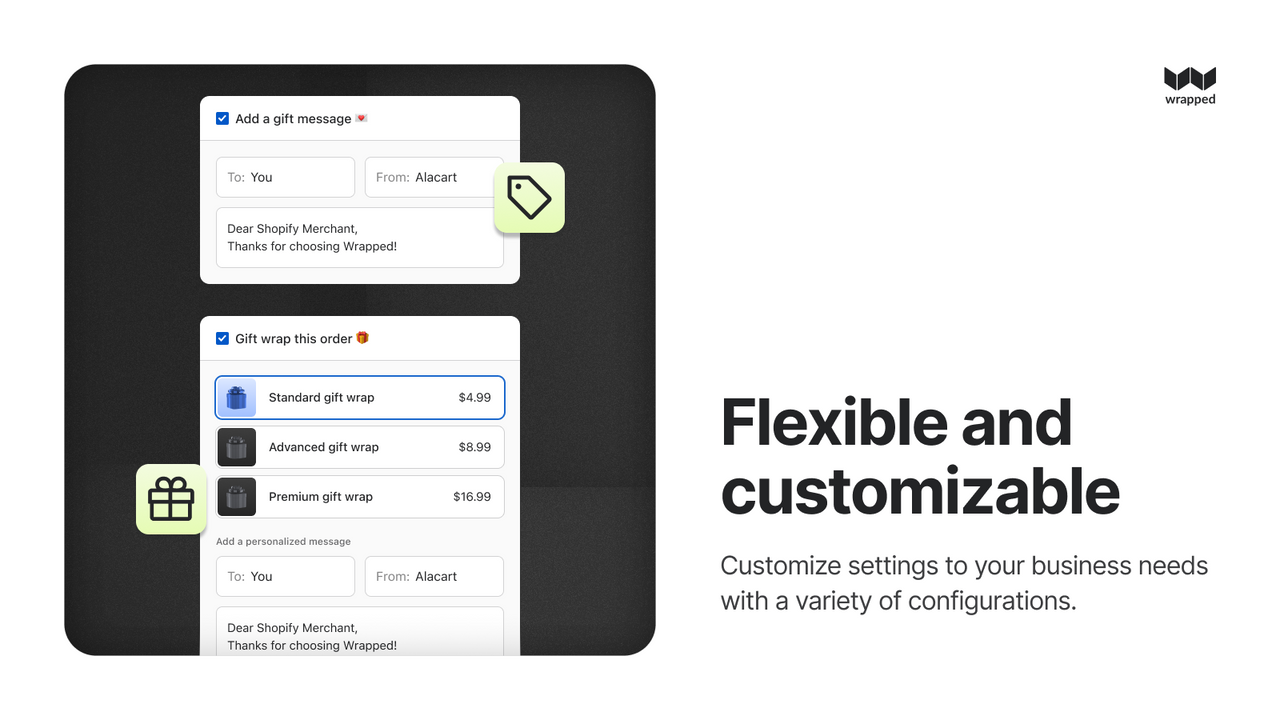 Flexible customizations + many configurations for business needs