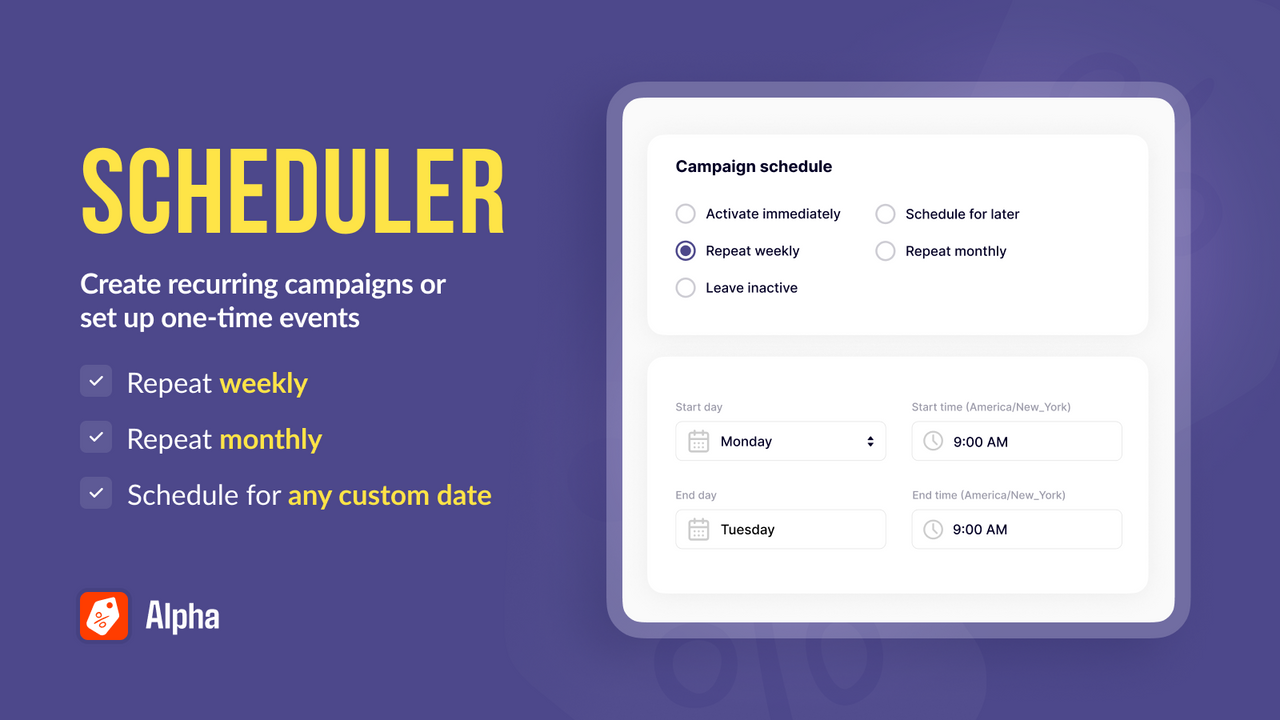 Scheduled campaigns