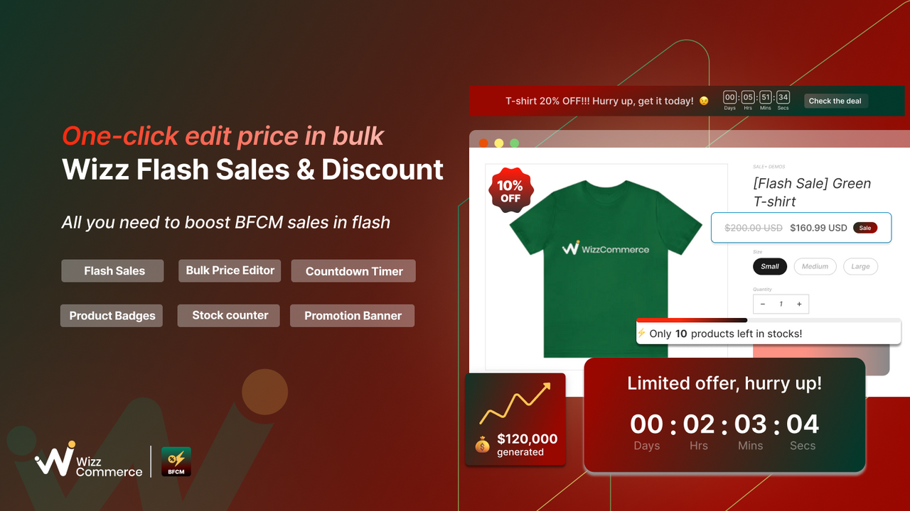 SALE+ app to create flash sale and price editor to run promotion