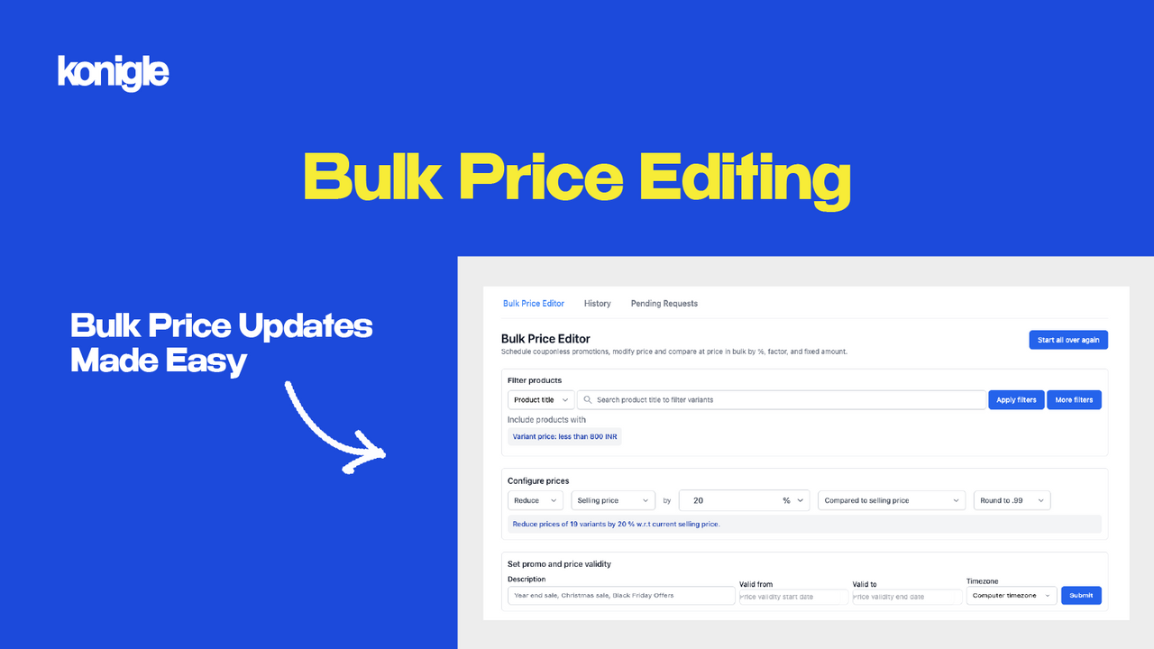 bulk price editing for shopify store