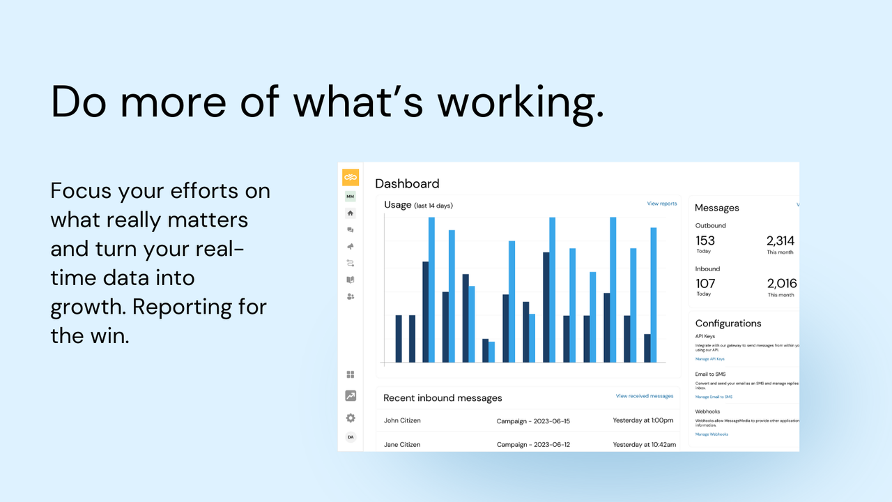 Turn your real-time data into growth. SMS reporting for the win.