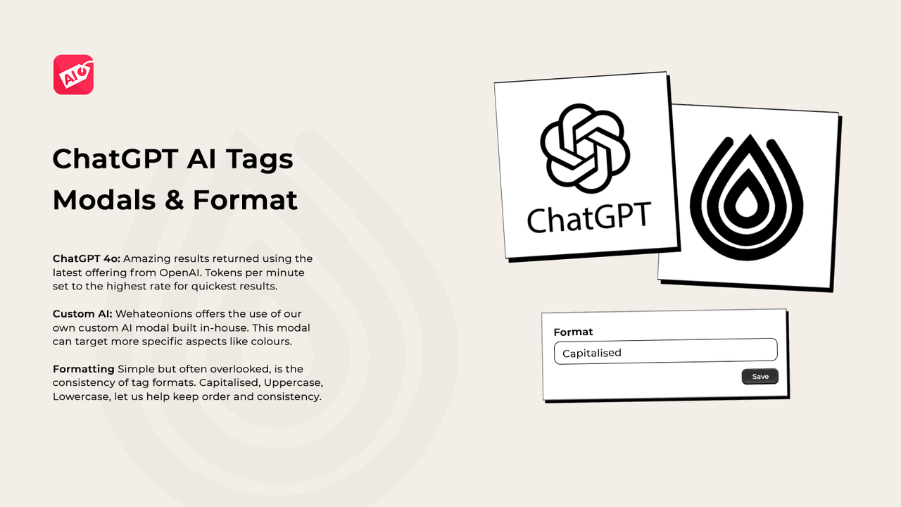 ChatGPT AI Product Tags - Modals and Formatting