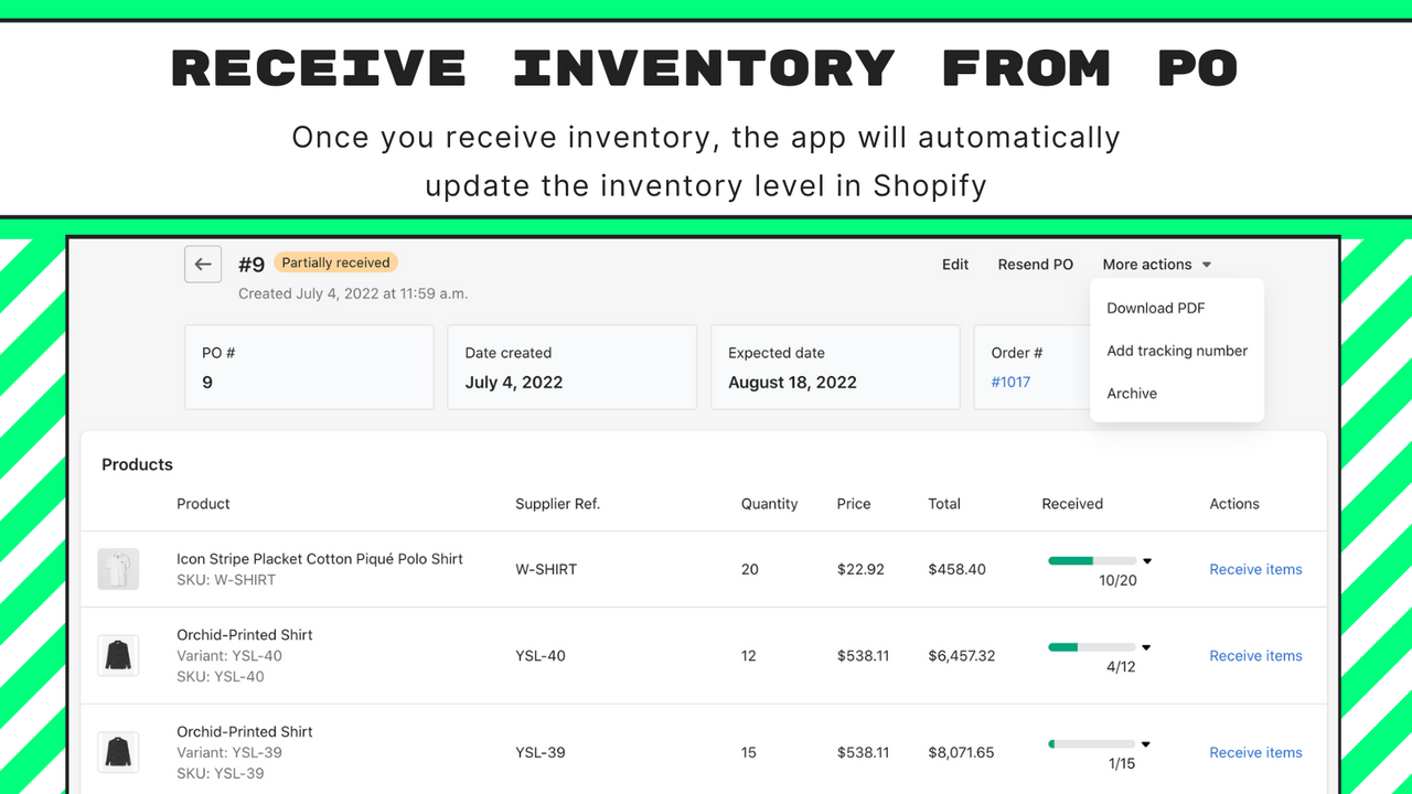 Manage Purchase Orders in single place, take control