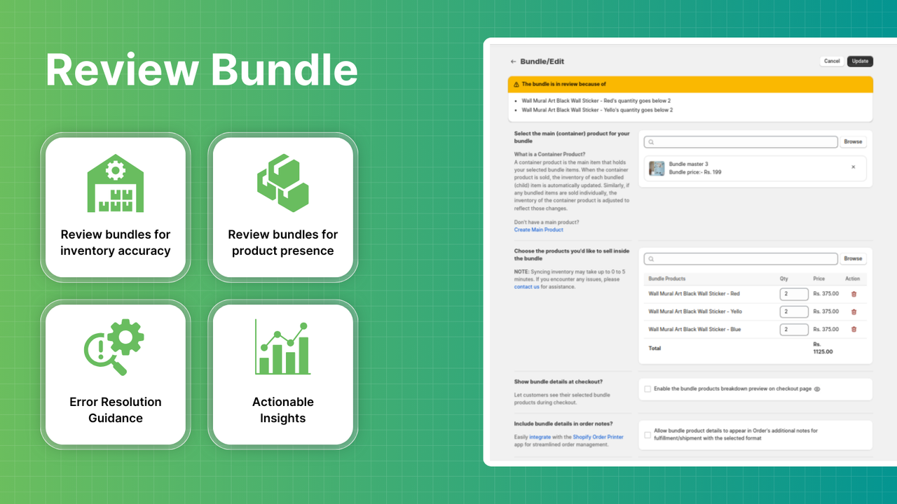 Review Predefined Bundle