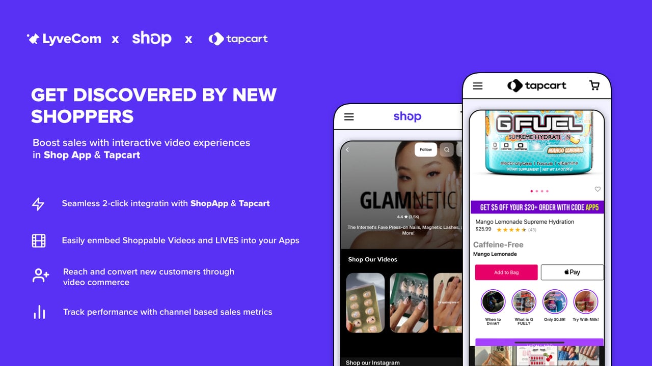 ShopApp and Tapcart shoppable video and livestreaming