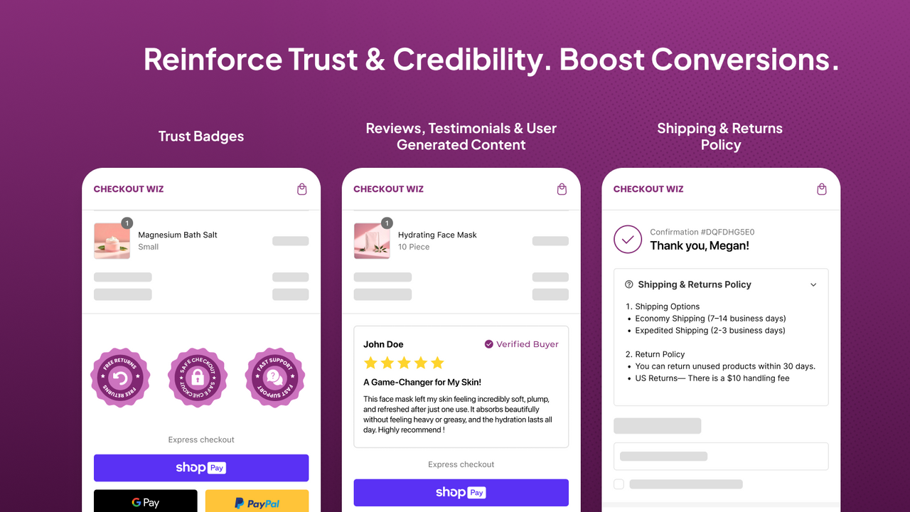 Boost conversions with content & Optimize store with input